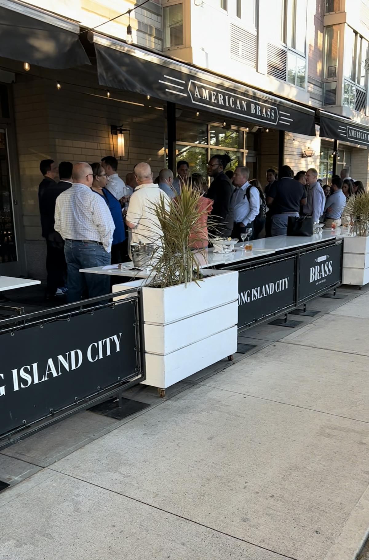 corporate gathering for special event at american brass outdoors cocktail party