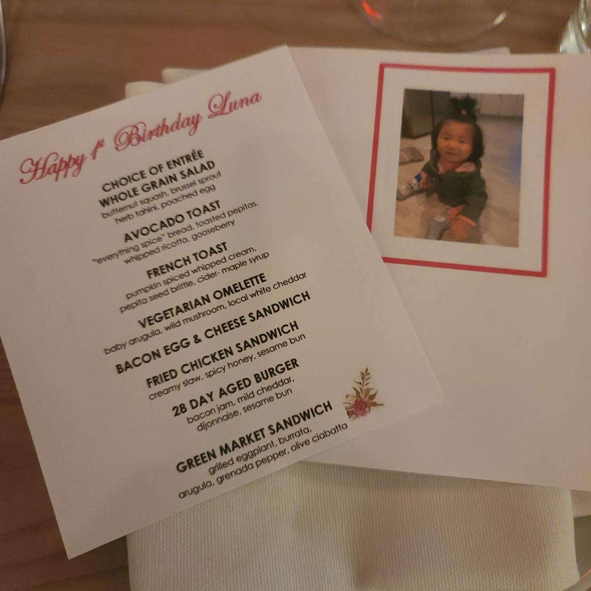 Baby Shower Menu