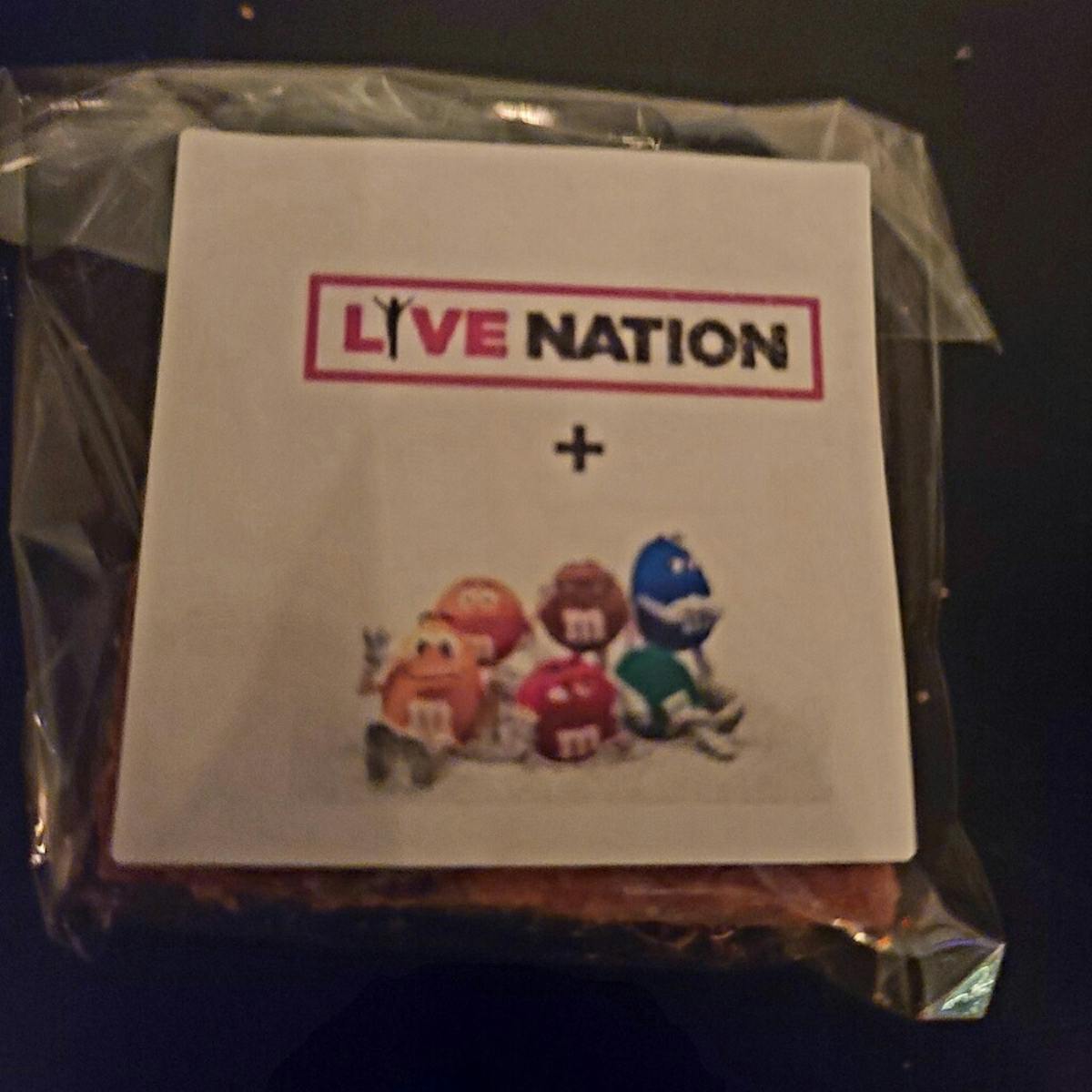 live nation and M&M collaboration blondie dessert for a private event