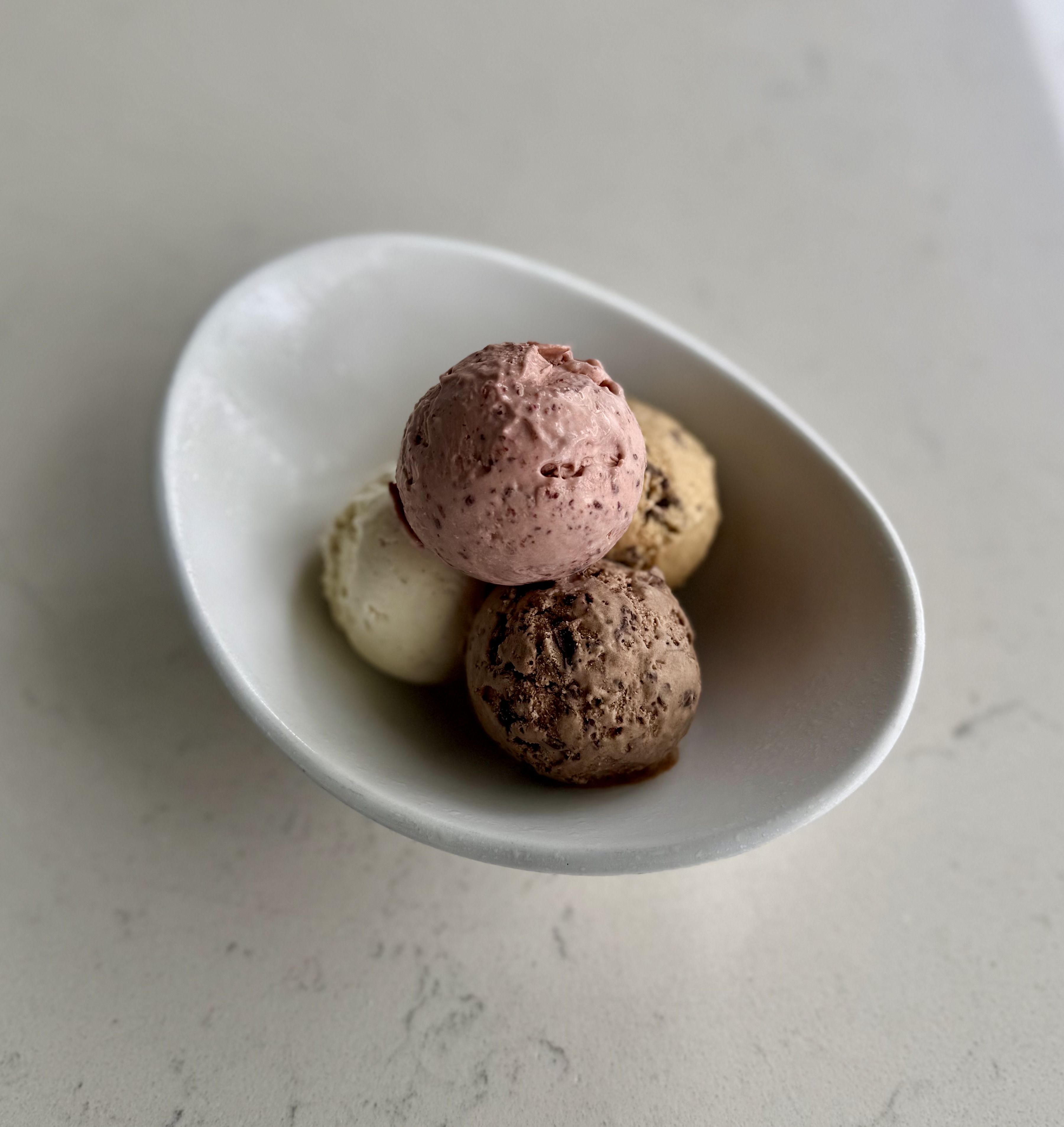 a bowl of ice cream
