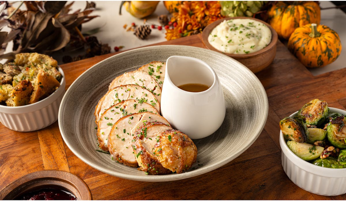 a plate of food on a table