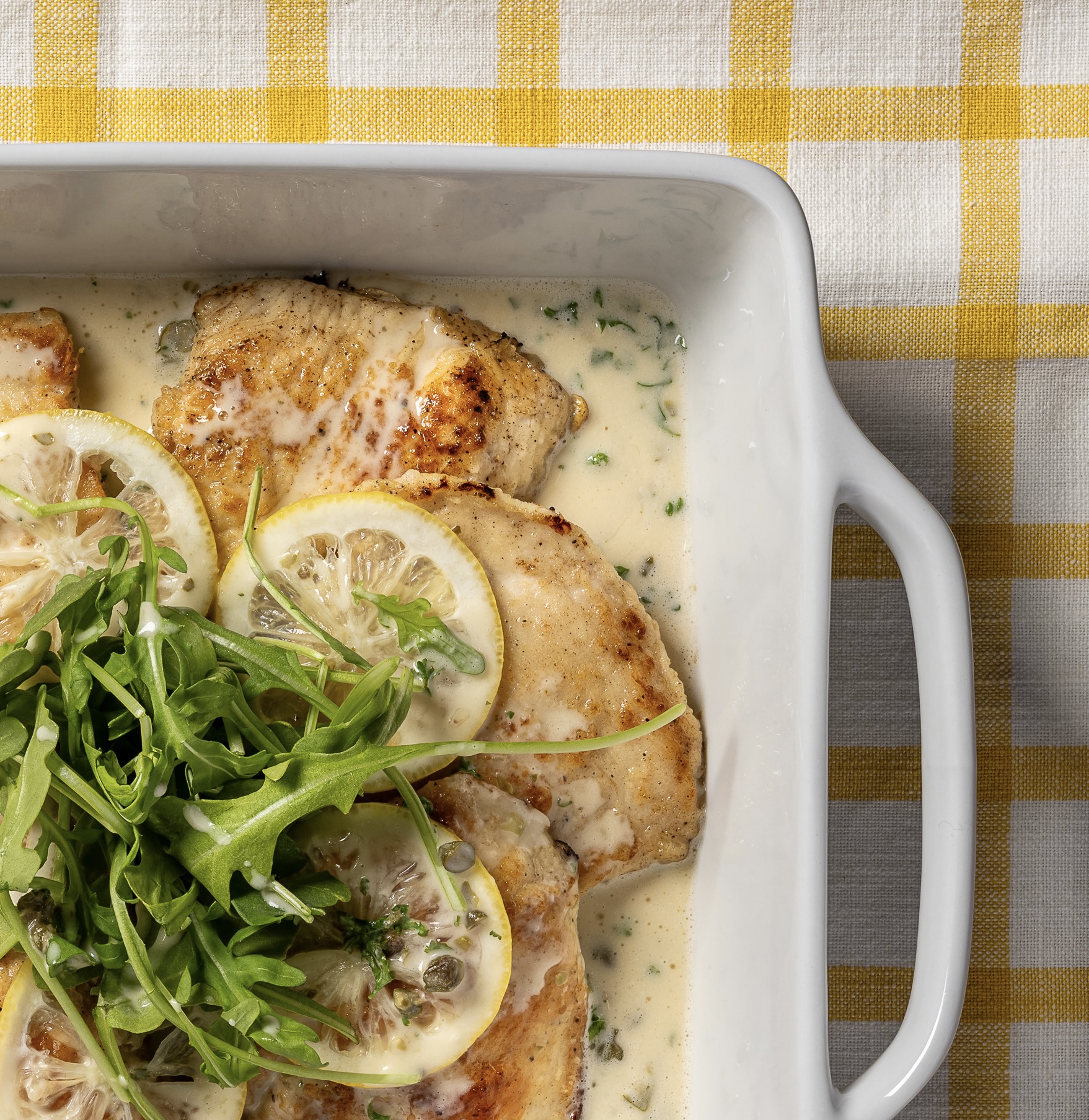 a tray with pasta