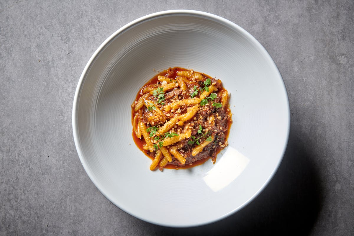 a bowl of food on a plate