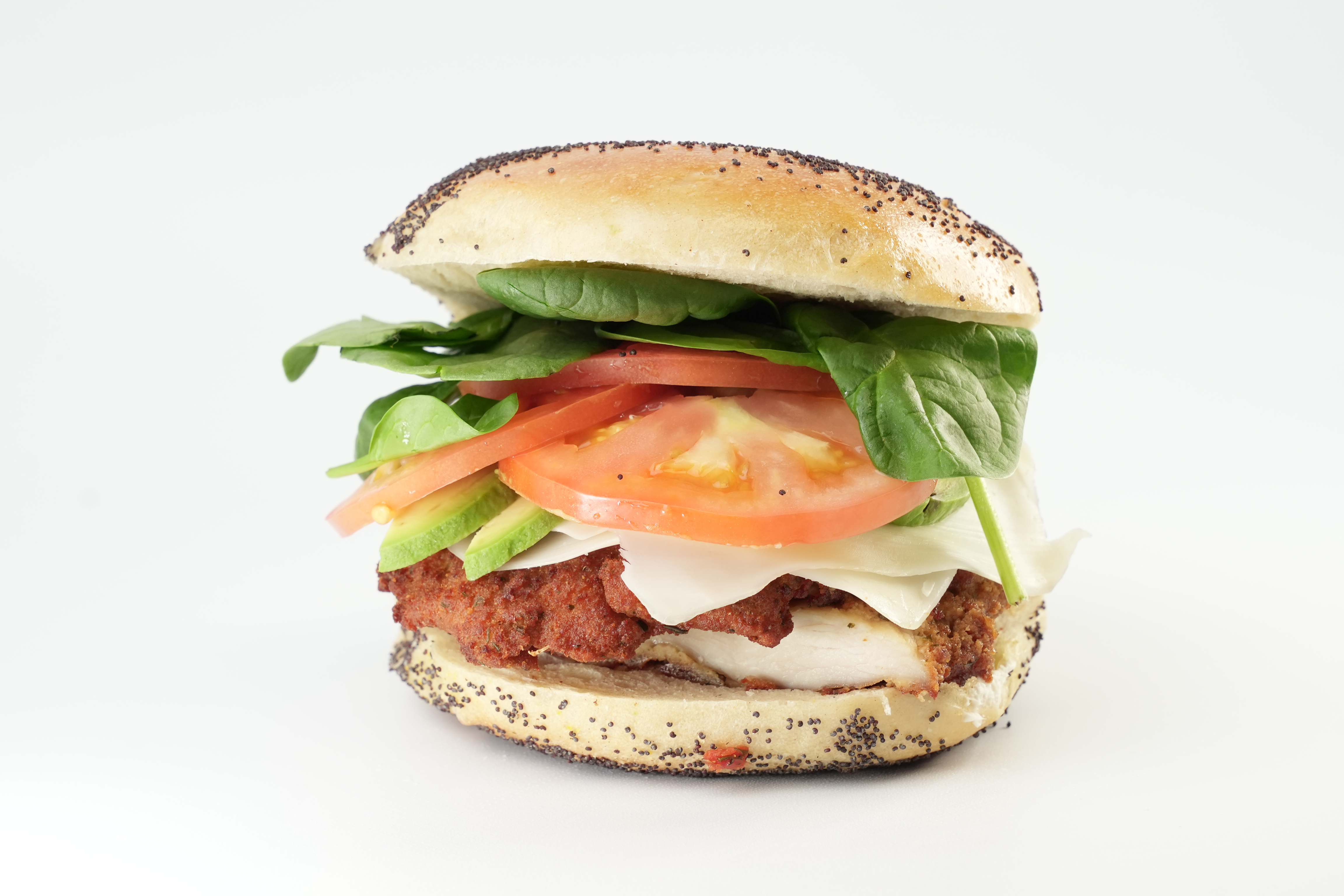 a sandwich cut in half on a plate