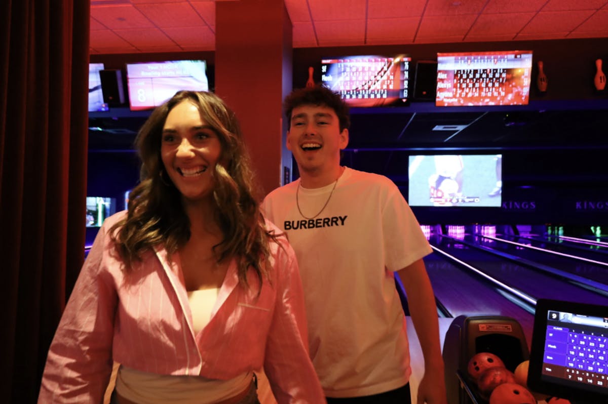 Couple on a bowling date