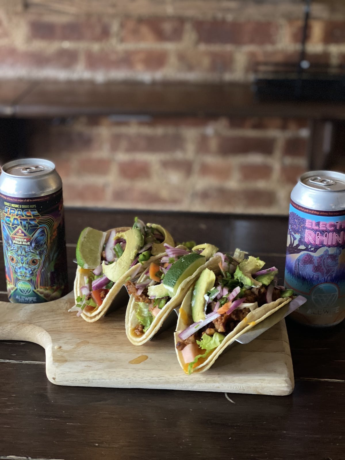 a sandwich sitting on top of a wooden table