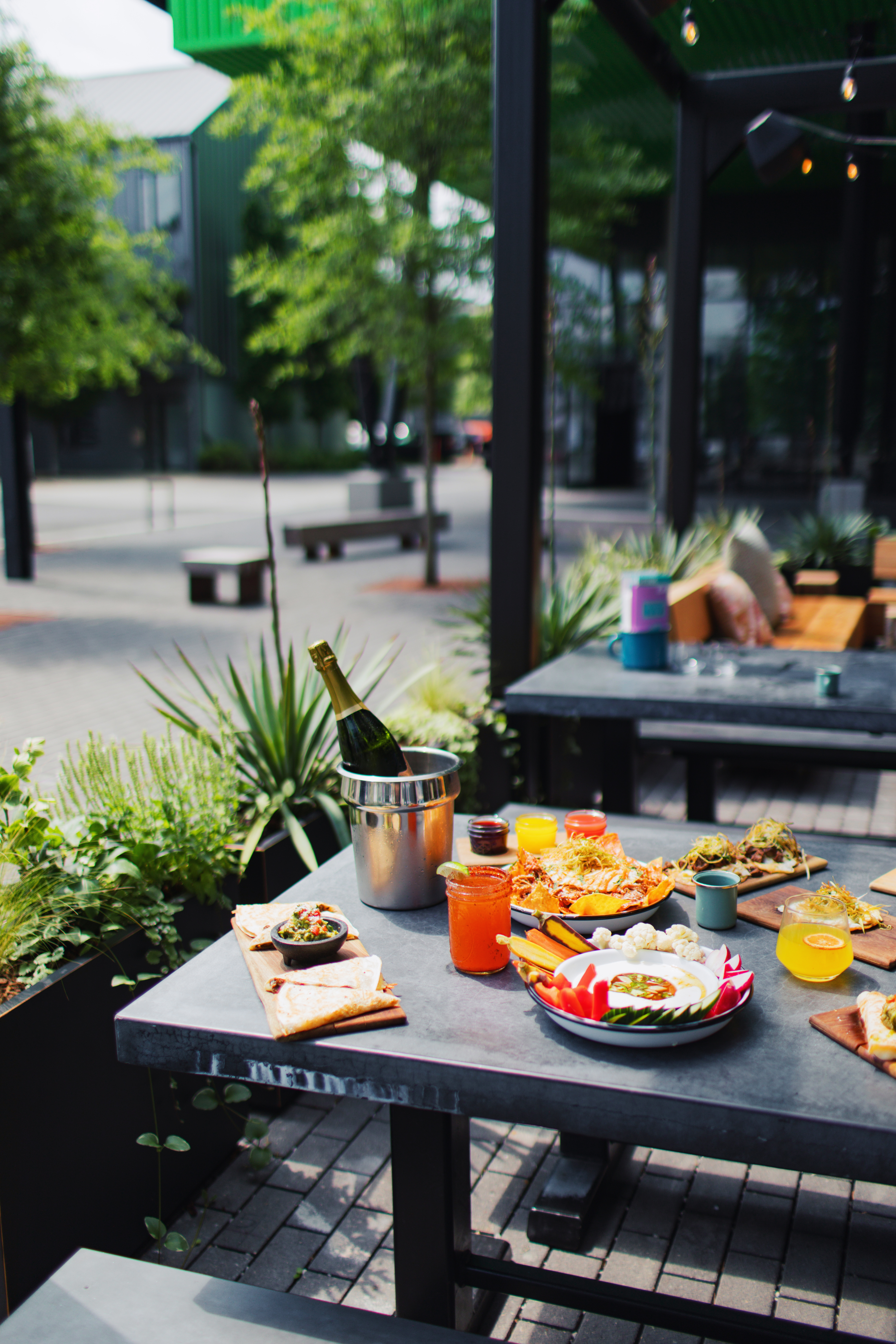 Bottomless mimosas, Mexican breakfast, and breakfast tacos at Dos Santos