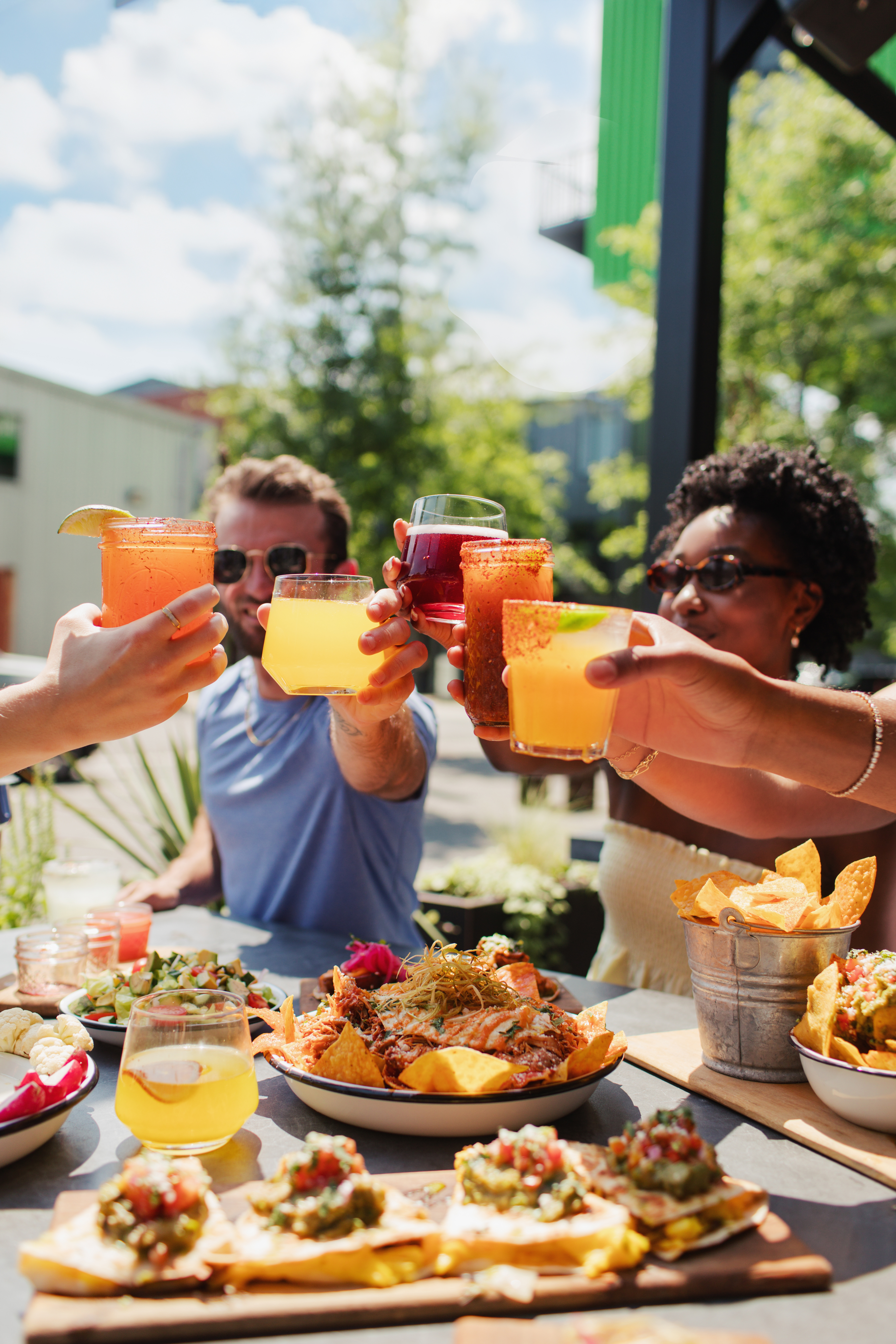 Cheers! Bottomless mimosas and breakfast cocktails with Chilaquiles and Mexican breakfast at Dos Santos