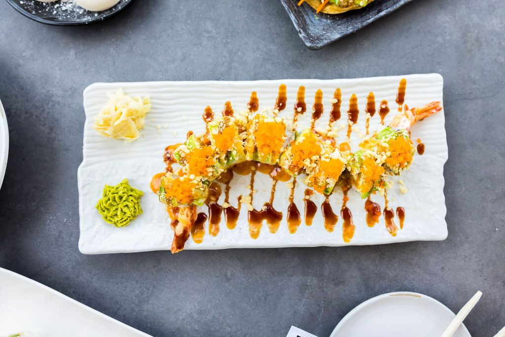 a plate of food on a table