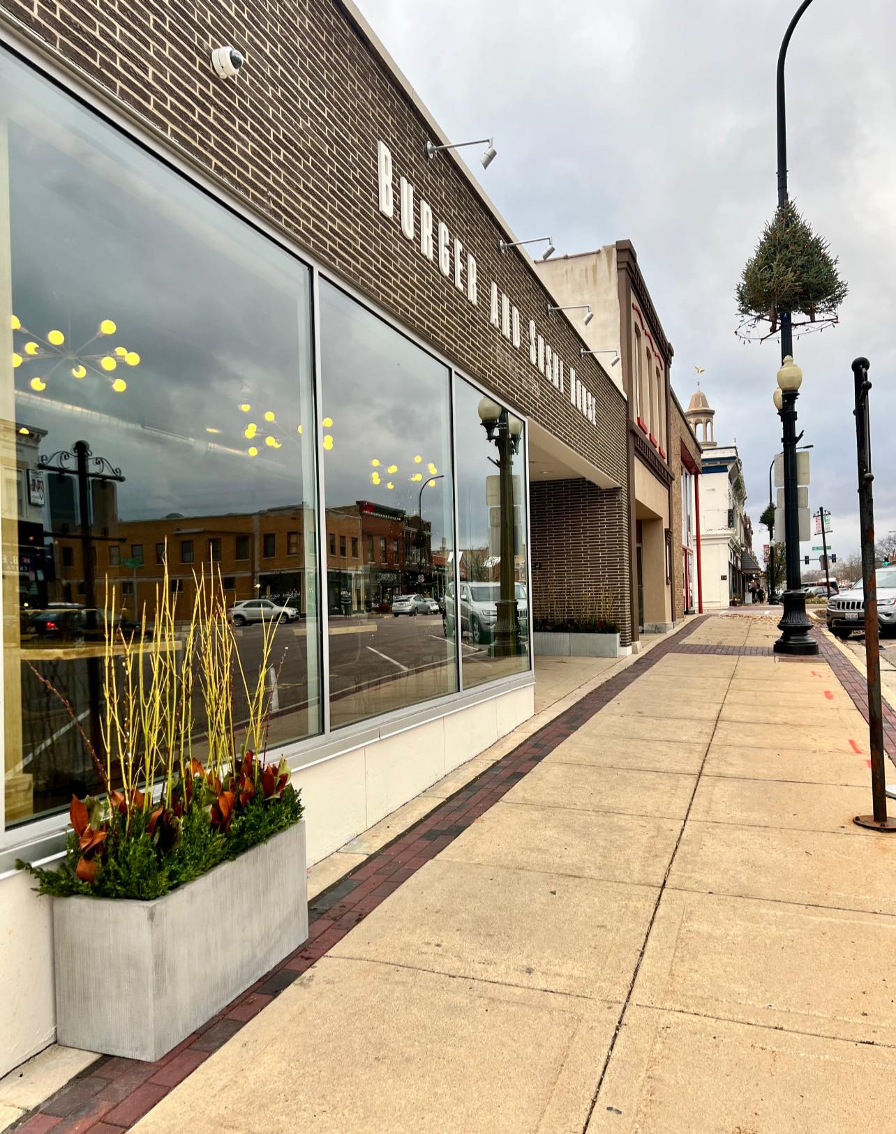 a close up of a street