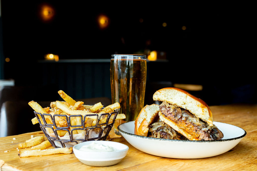 a plate of food on a table