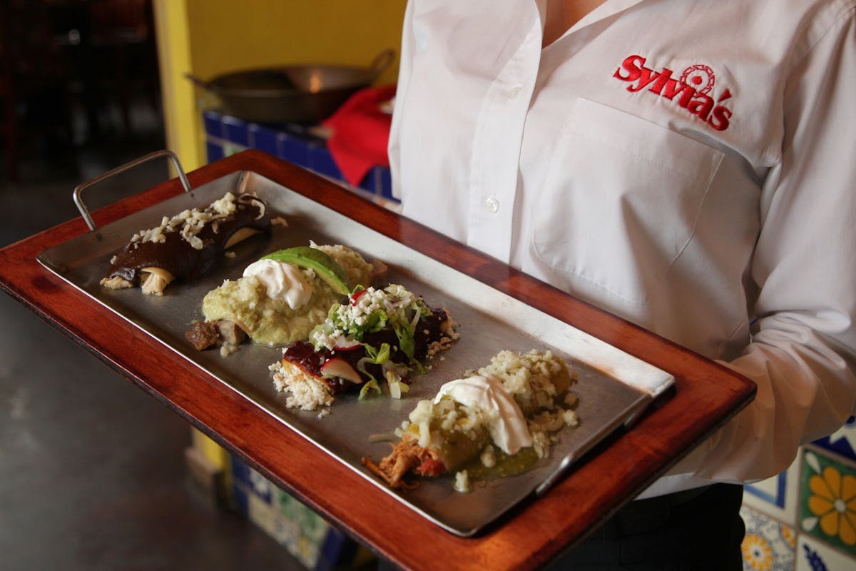 a tray of food on a table