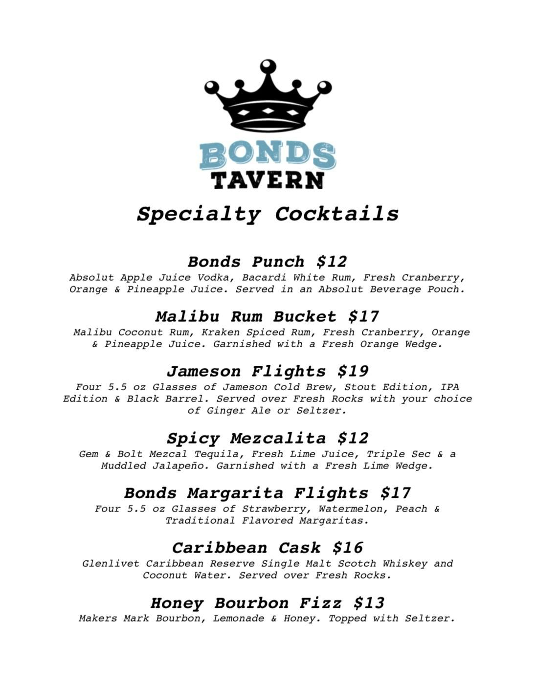 Bonds Tavern American Gastropub In West Orange Nj