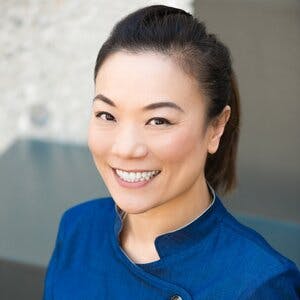 Shirley Chung in a blue shirt