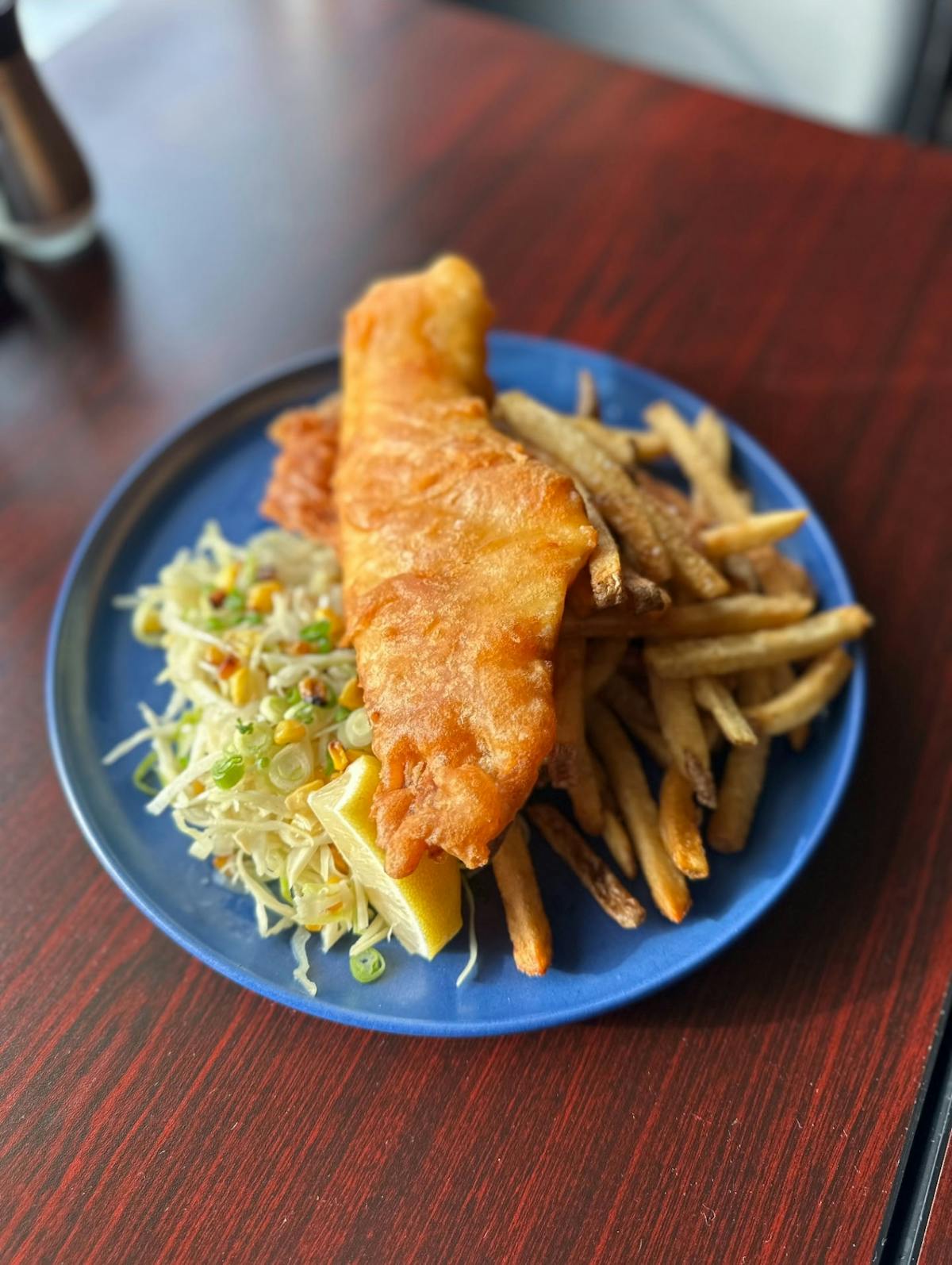 a plate of food on a table