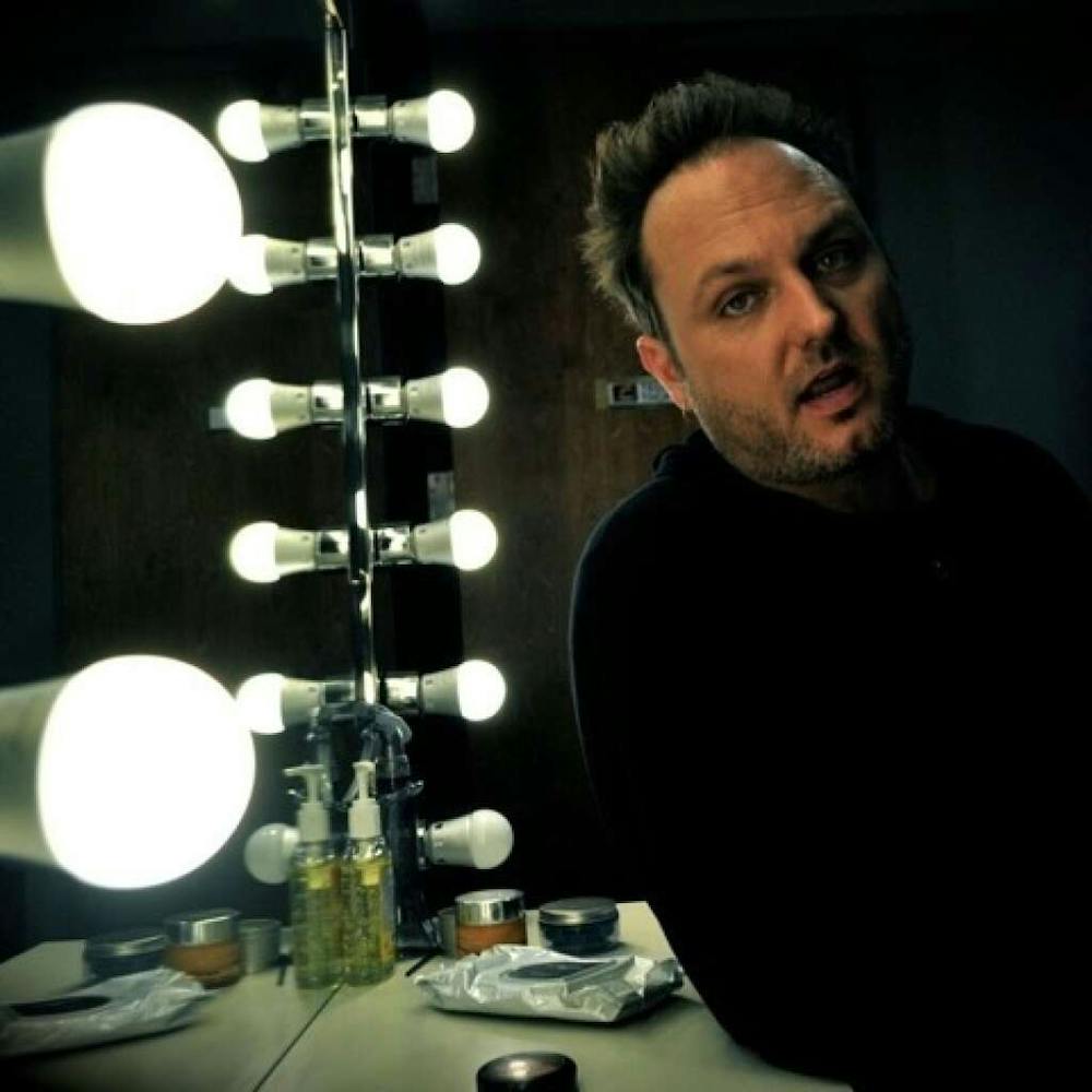 a man sitting at a table