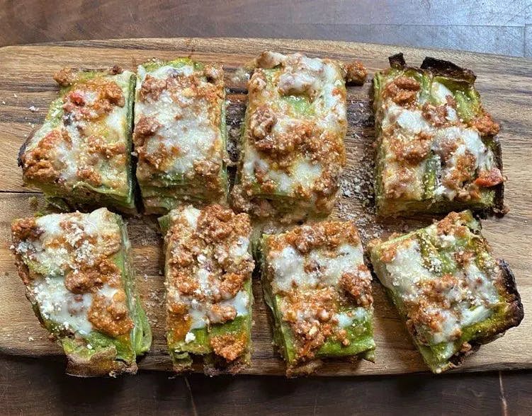 a sandwich cut in half