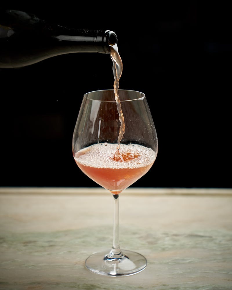 a glass of wine
