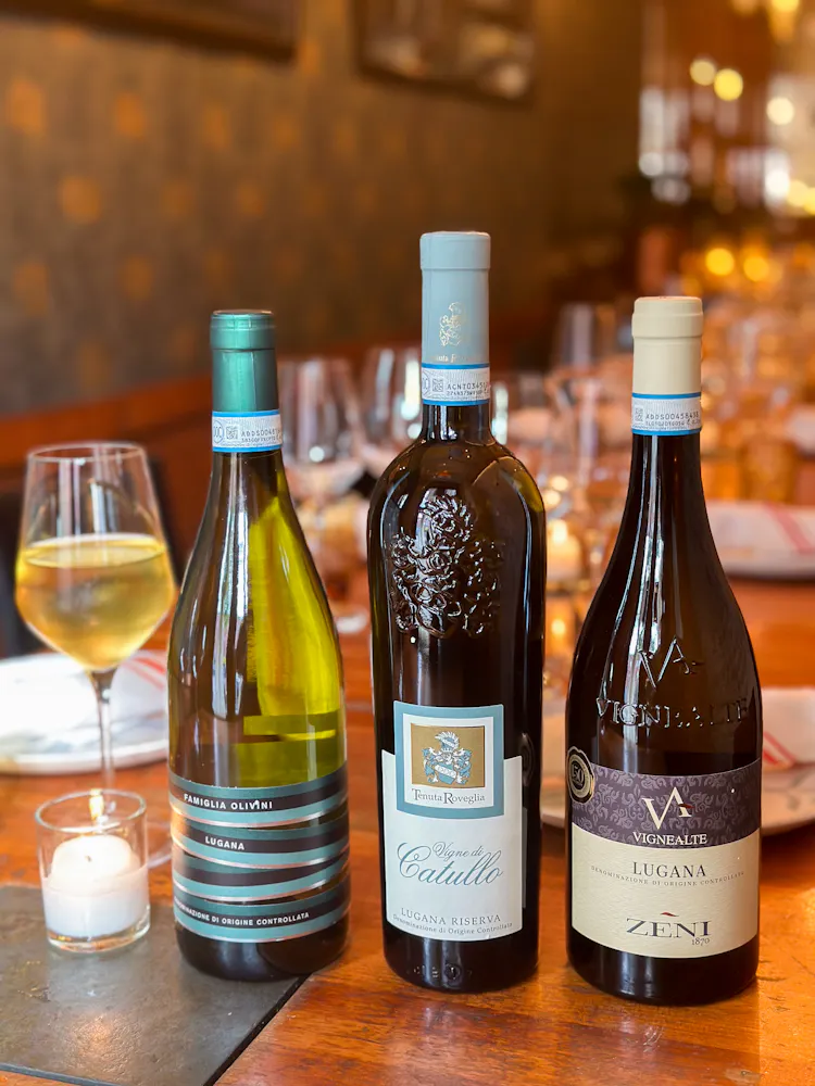 a close up of a bottle of wine