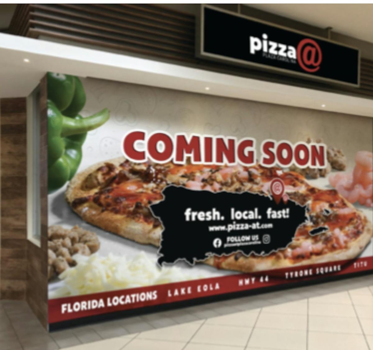 a pizza sitting on top of a counter