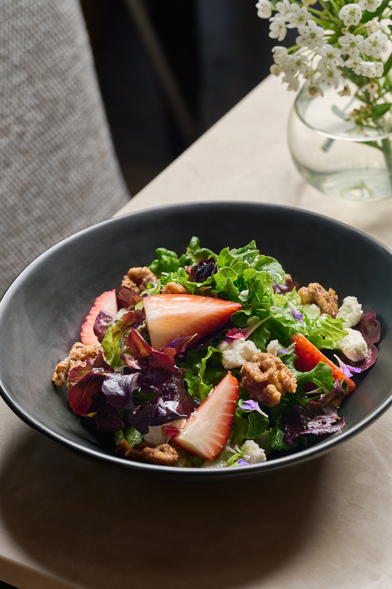 a bowl of food with broccoli