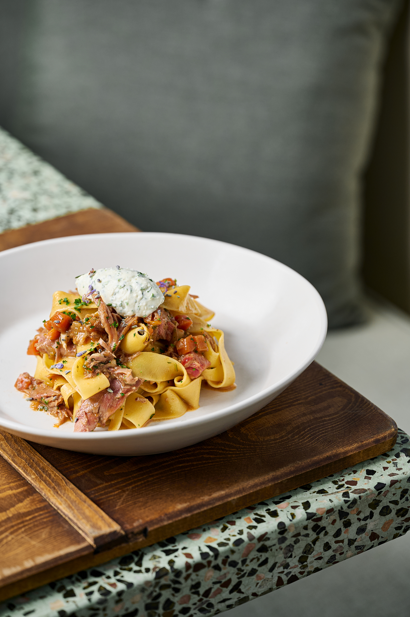 a plate of food on a table