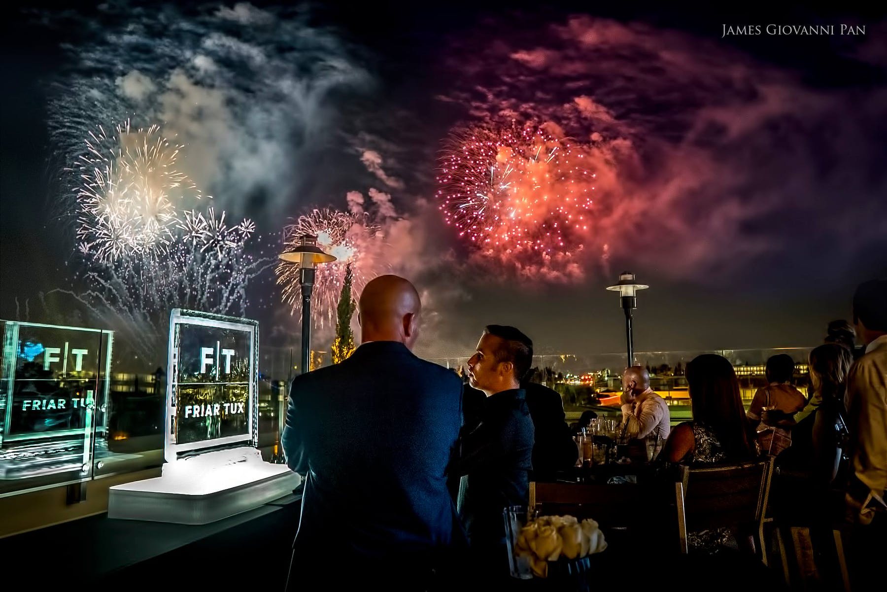 a person standing in front of a stage