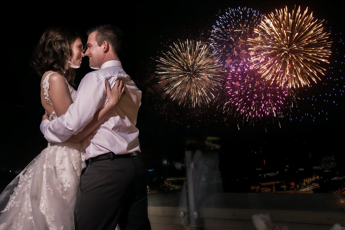 a person wearing a wedding dress