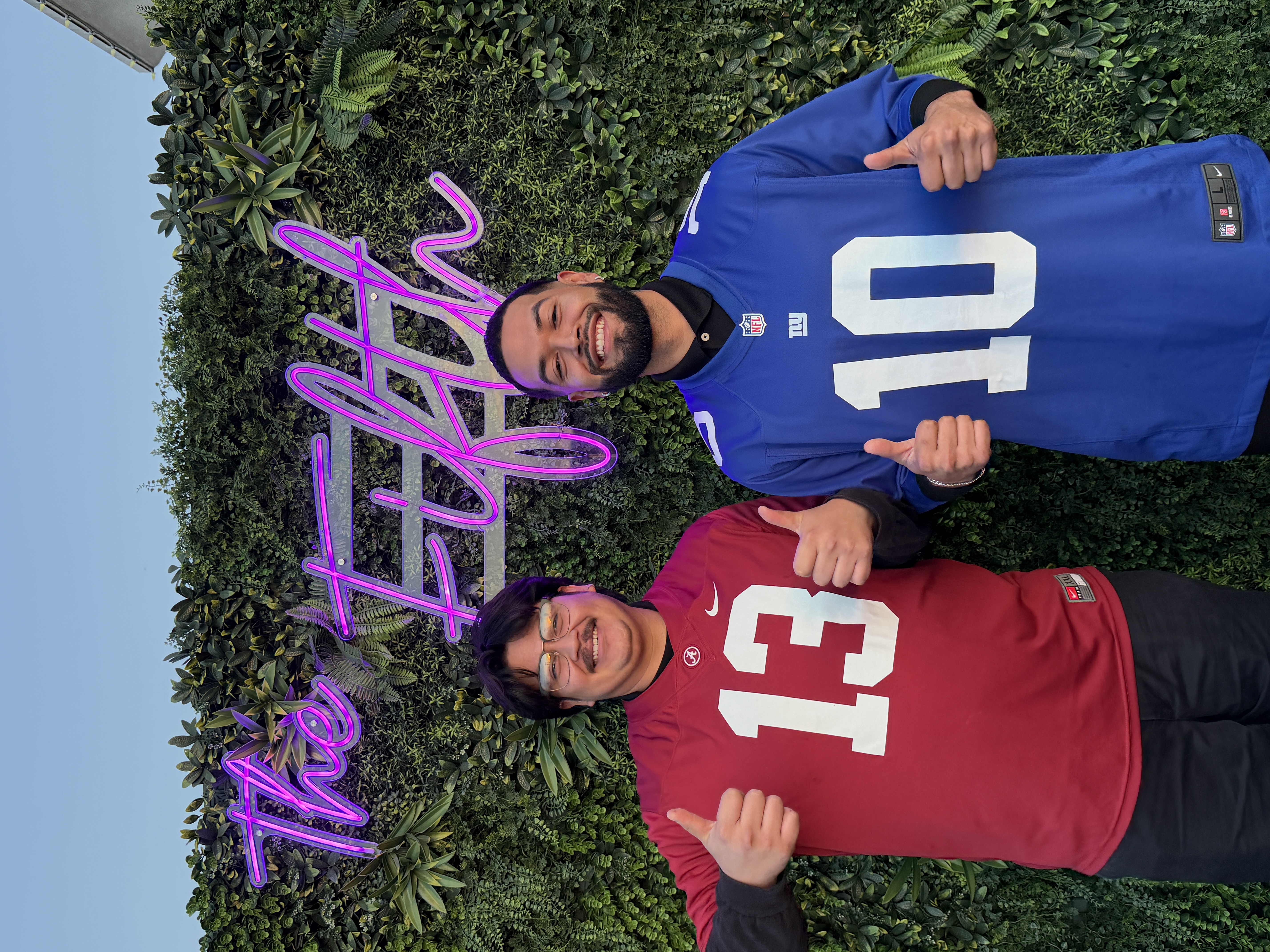 Football fans celebrating game day at The FIFTH Rooftop Restaurant & Bar in Anaheim.