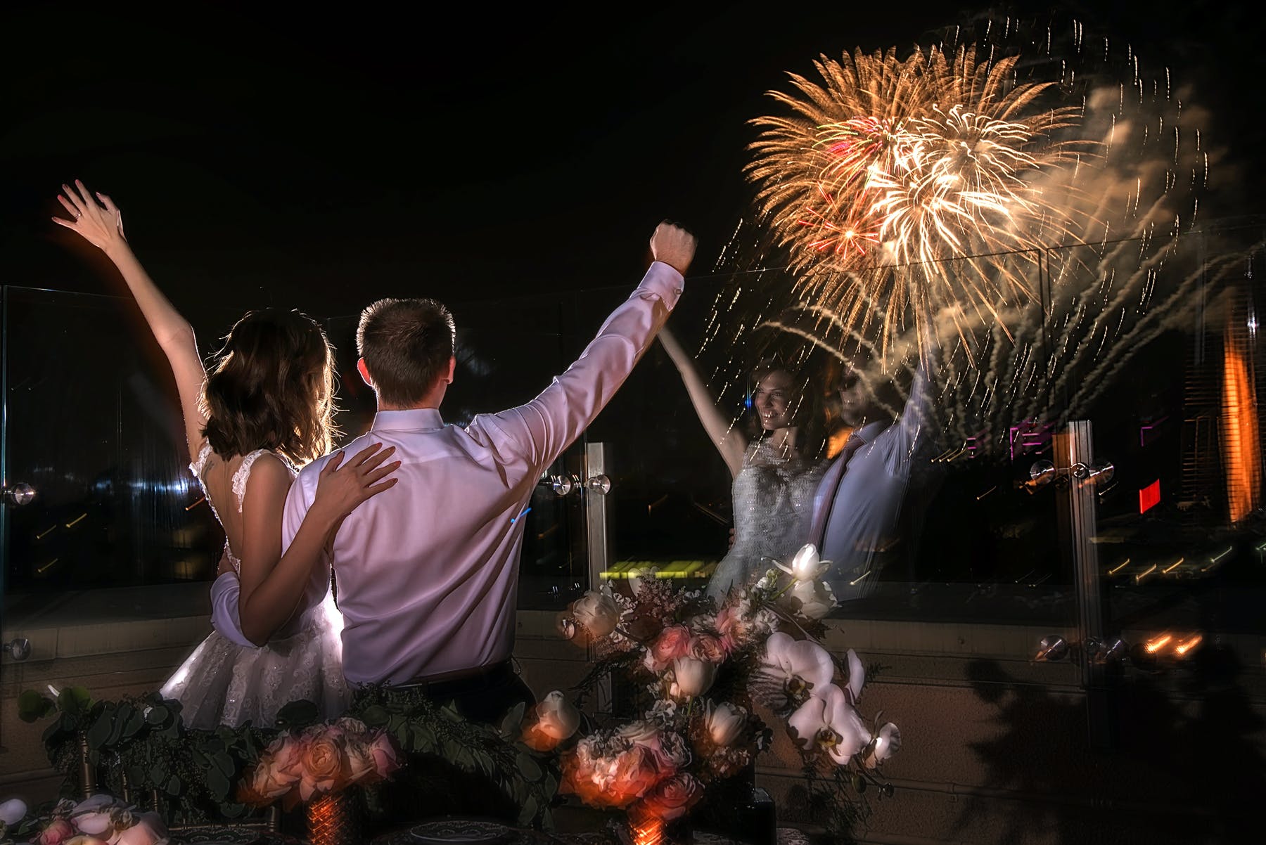 fireworks in the sky