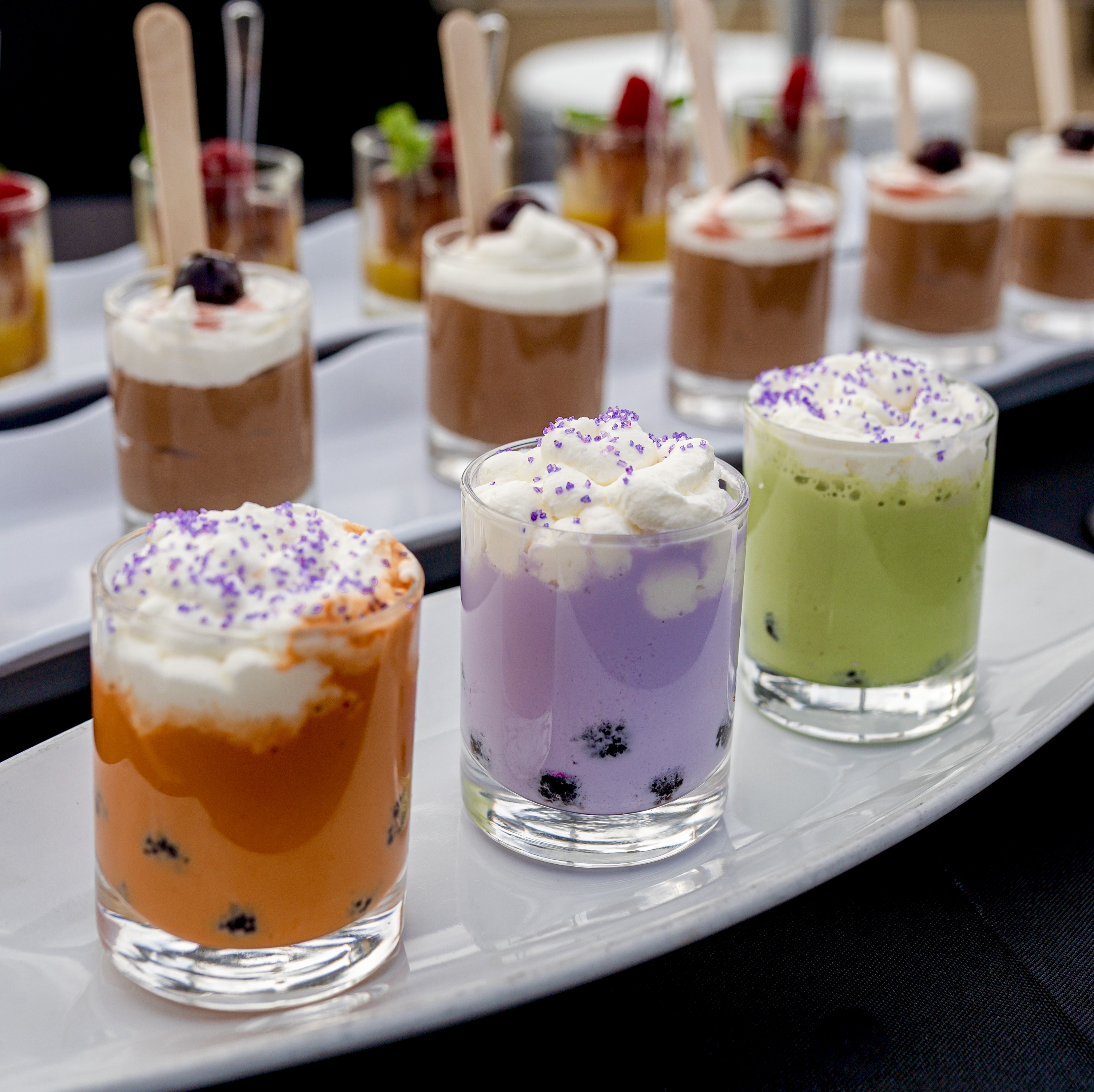 boba shooters with whip cream