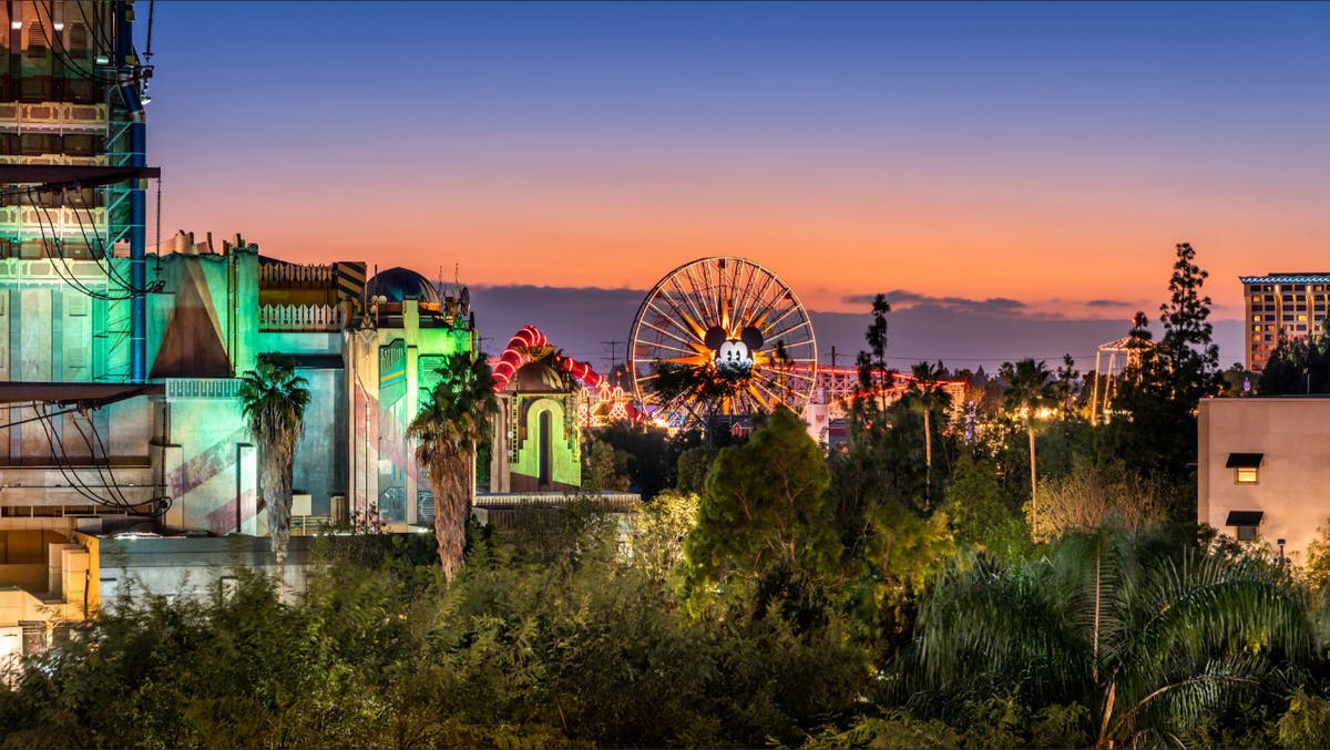 view overlooking the disneyland resort