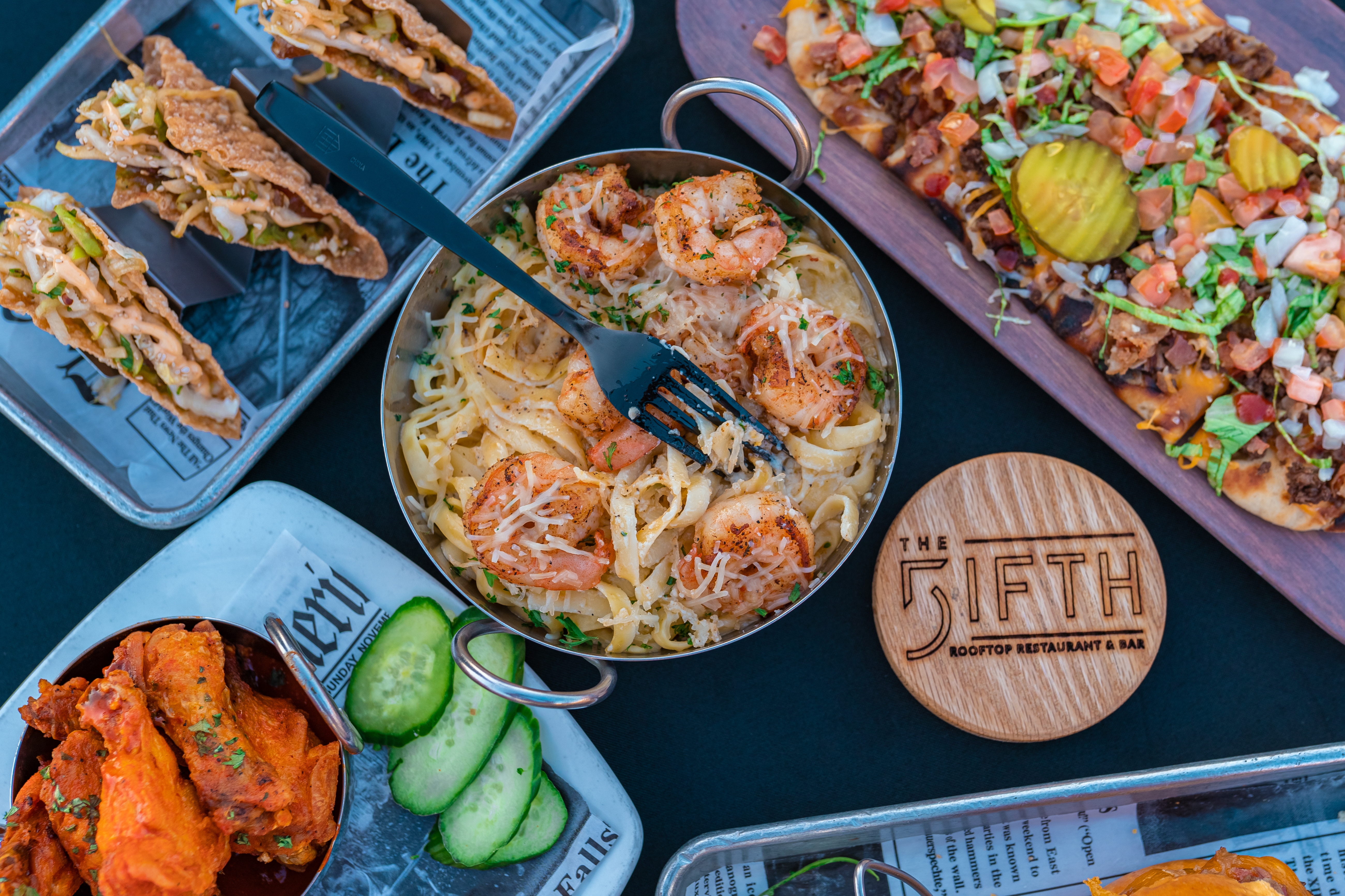 food laying on a table