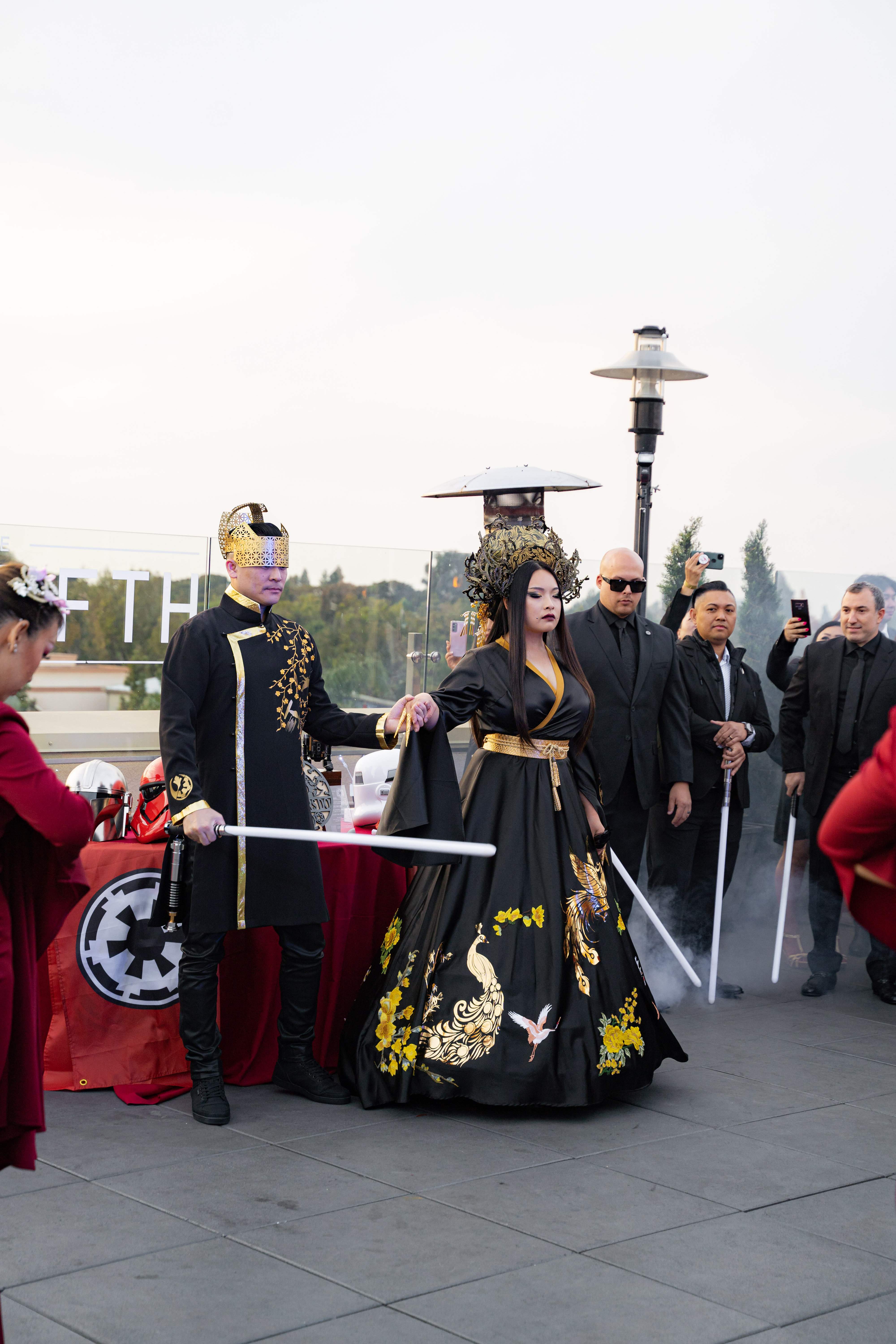 a group of people wearing costumes