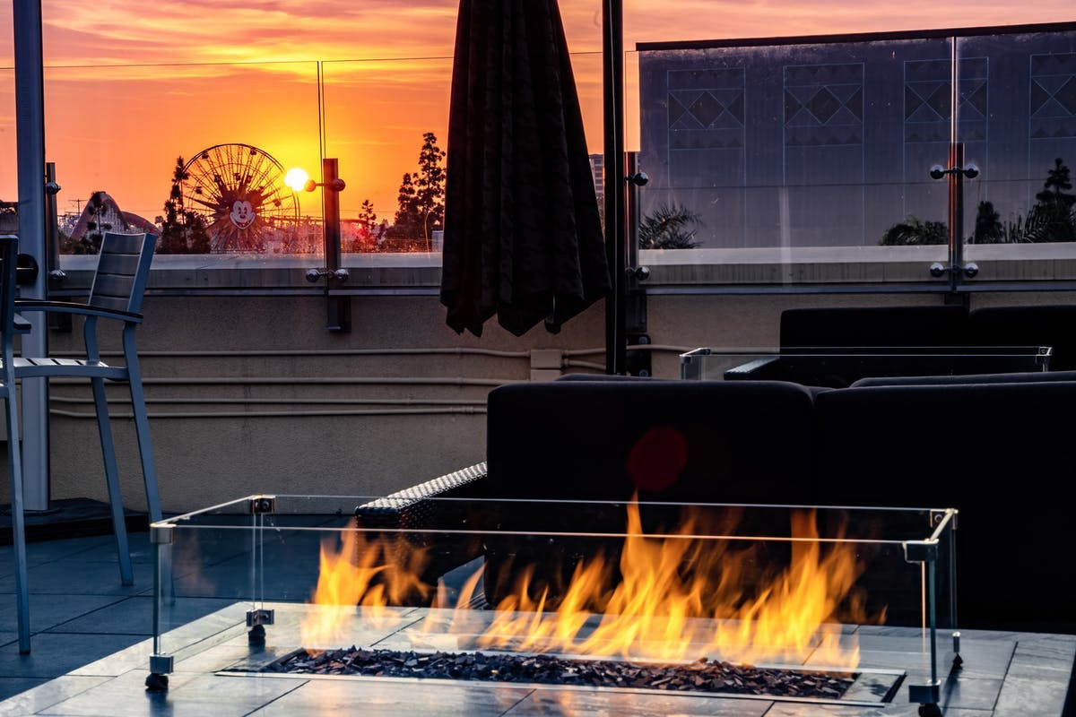 firepit on the rooftop