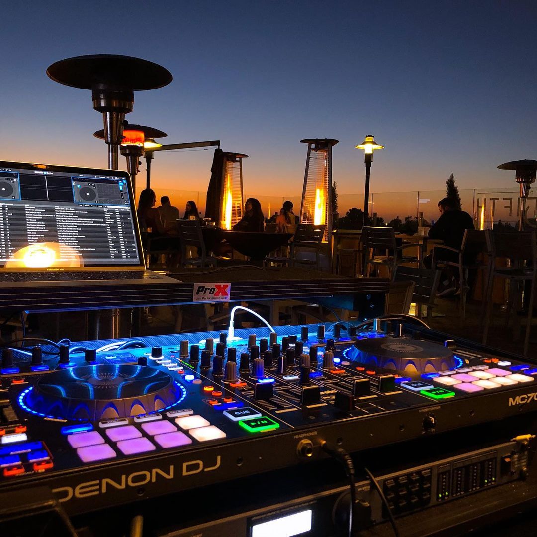 dj on rooftop