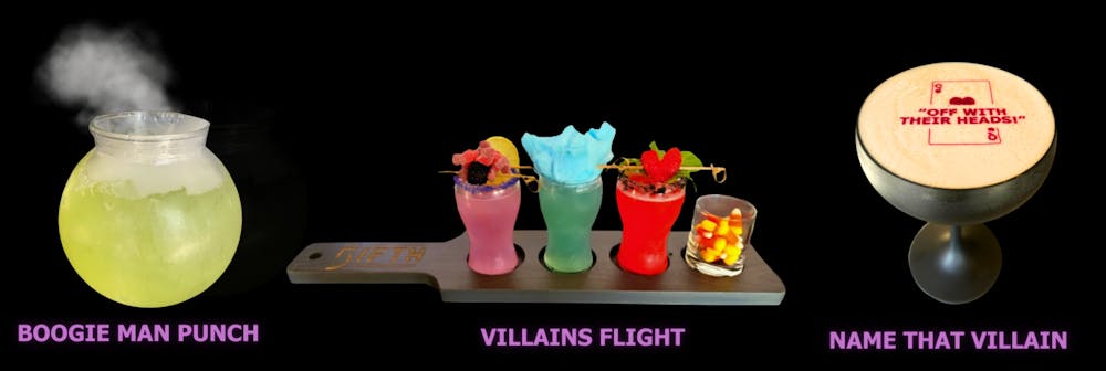 boogie man punch, villains flight and name that villain cocktails.