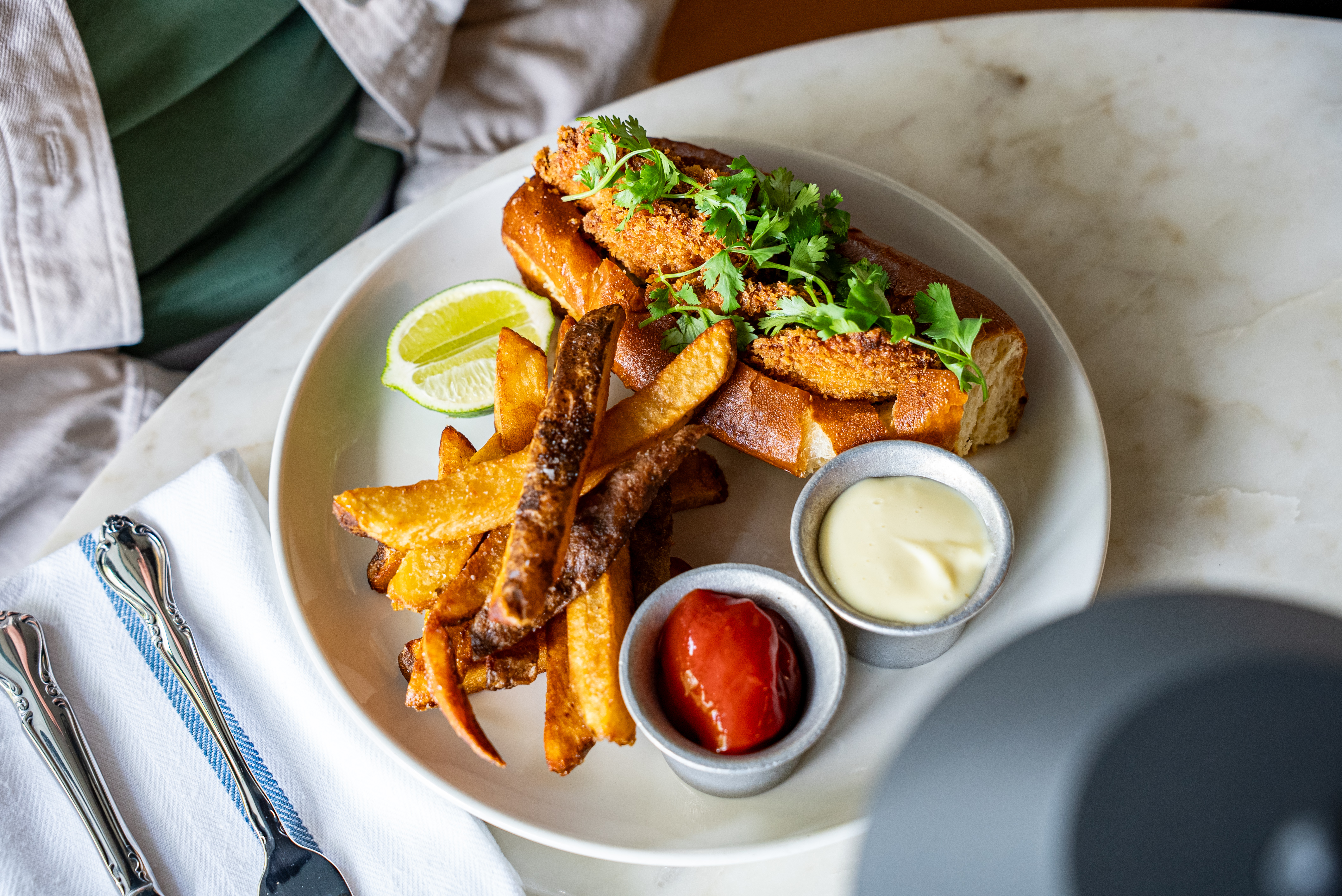 a plate of food on a table