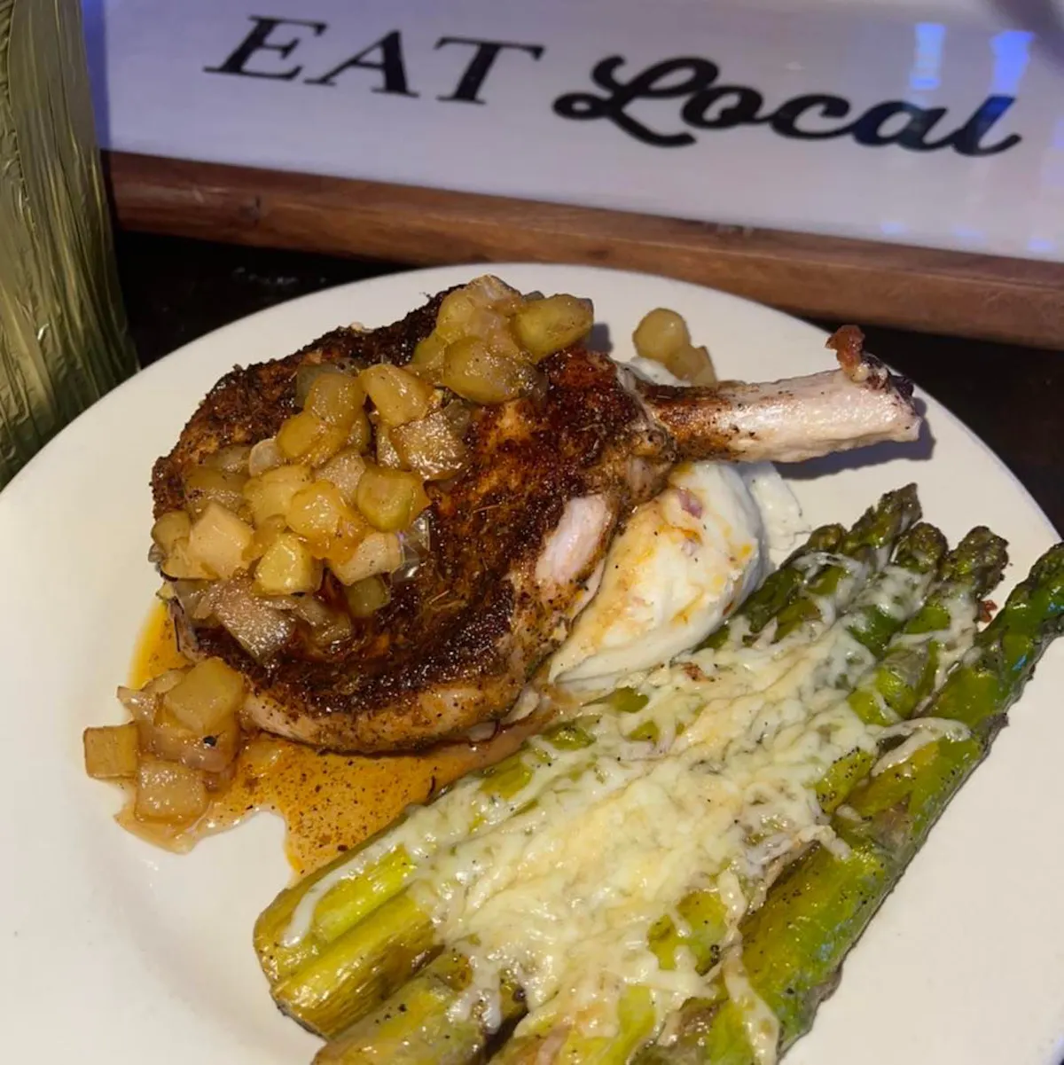 a plate of food on a table