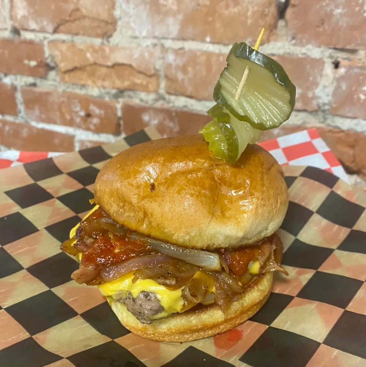 a sandwich sitting on top of a table
