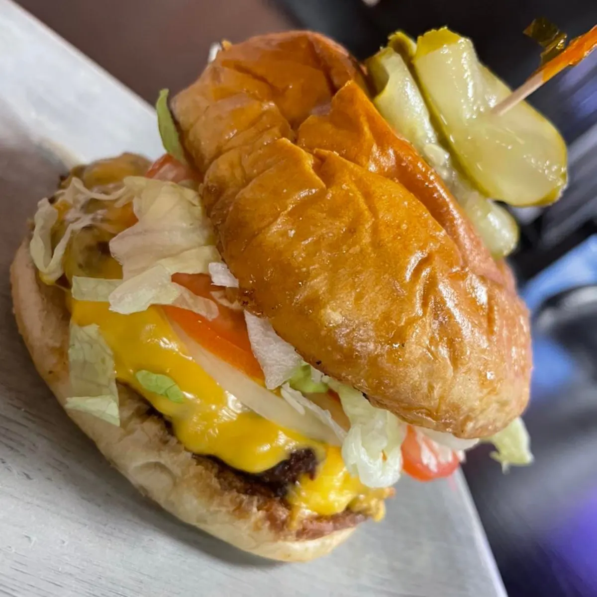 a hot dog on a bun