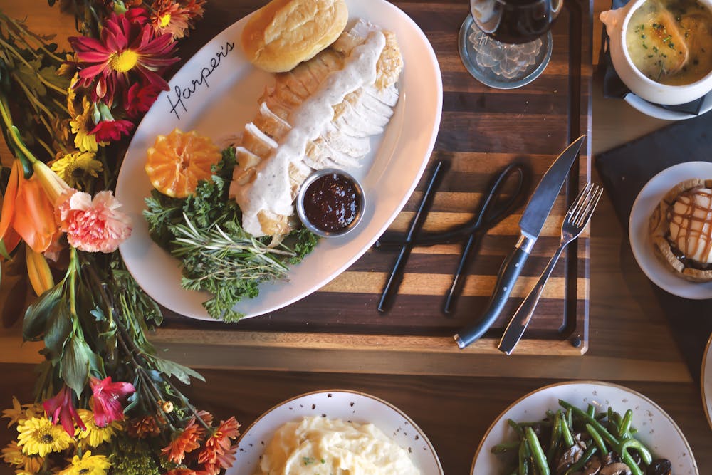 a plate of food on a table