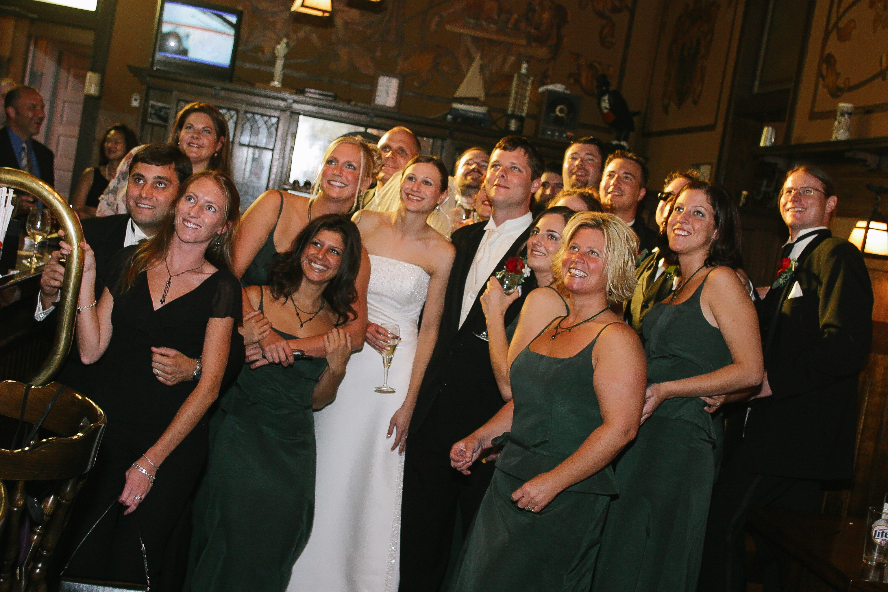 a group of people posing for the camera