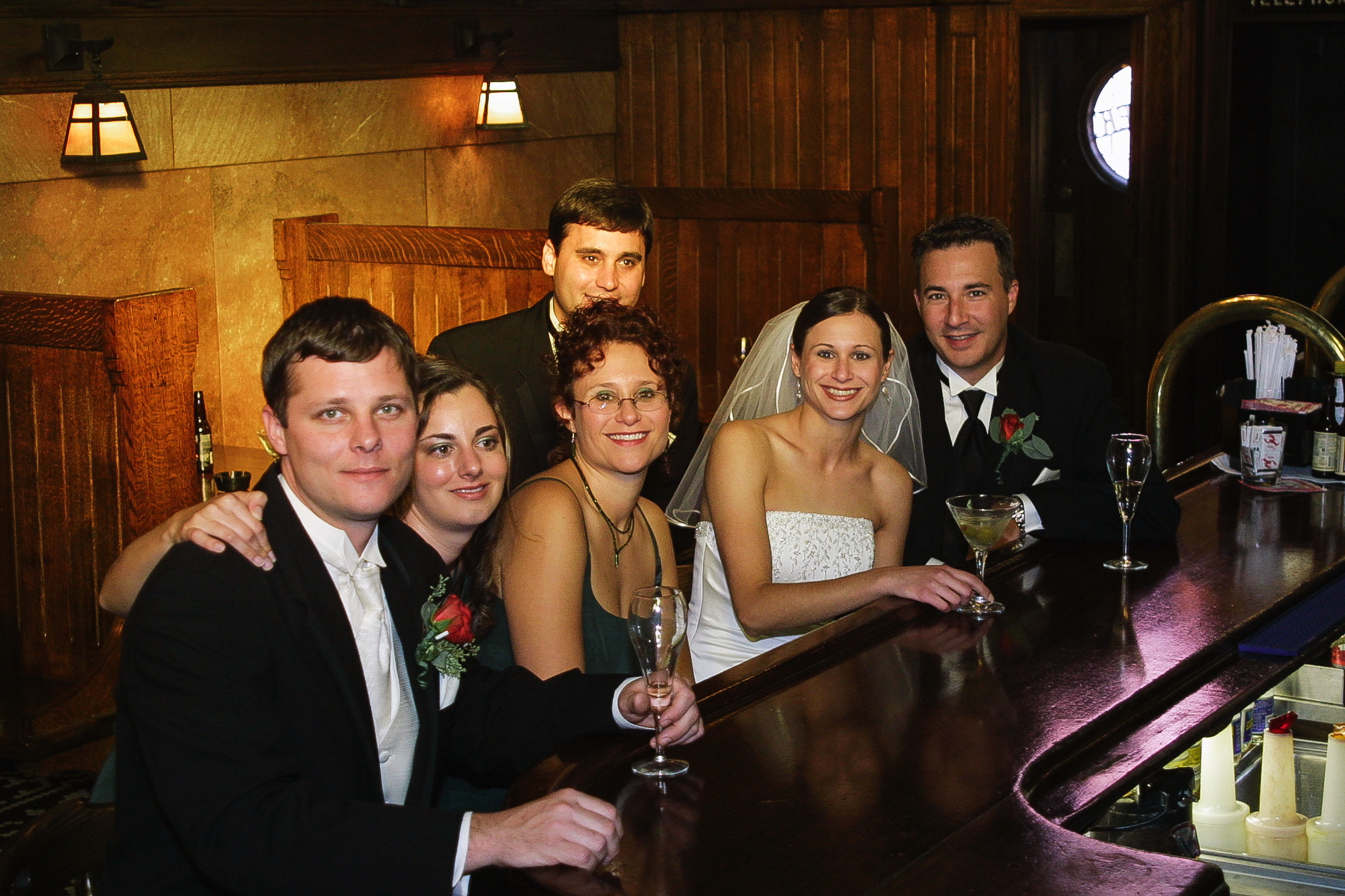 a group of people posing for the camera