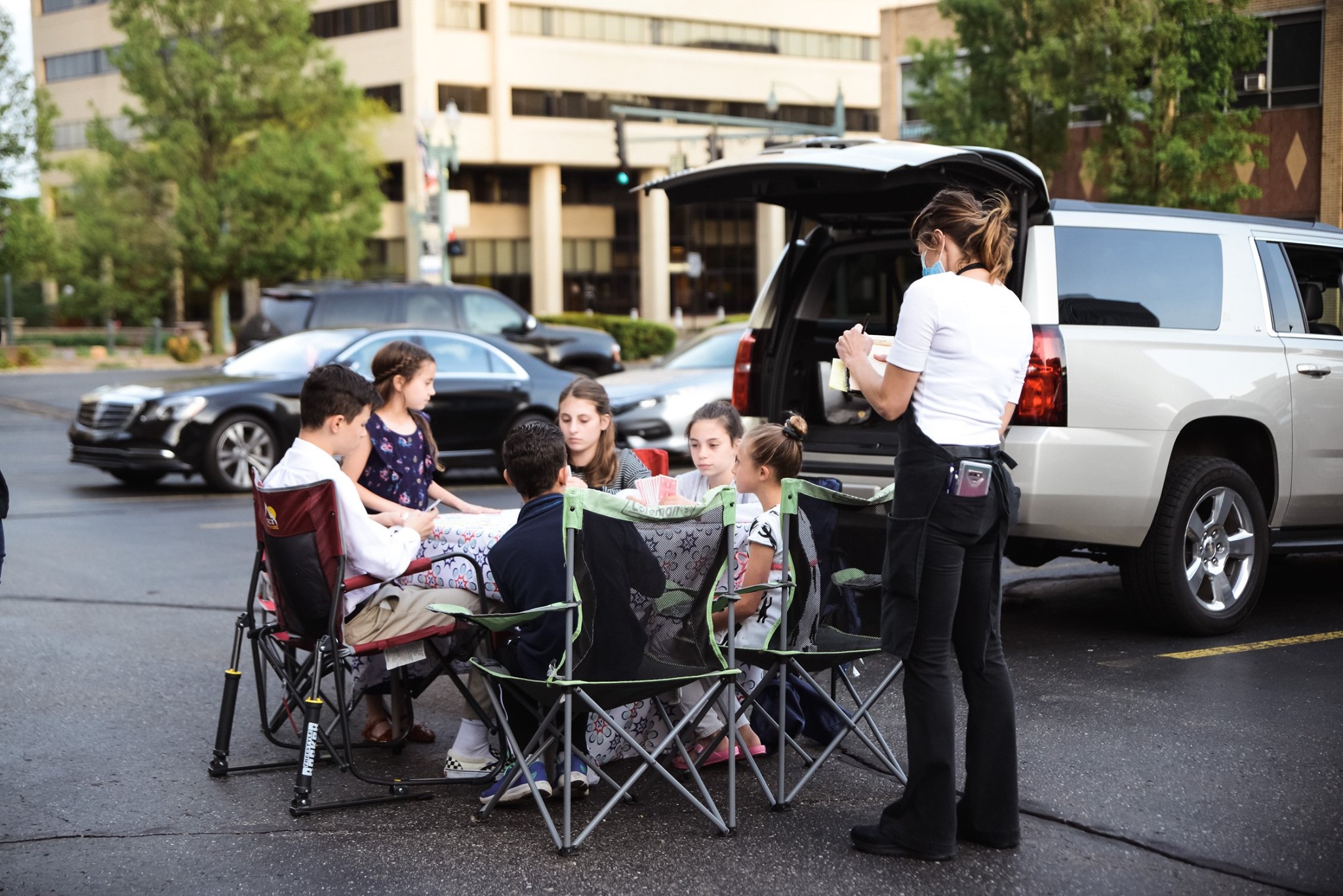 a group of people posing for the camera