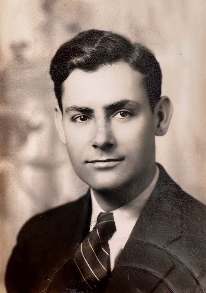 a black and white picture of a man