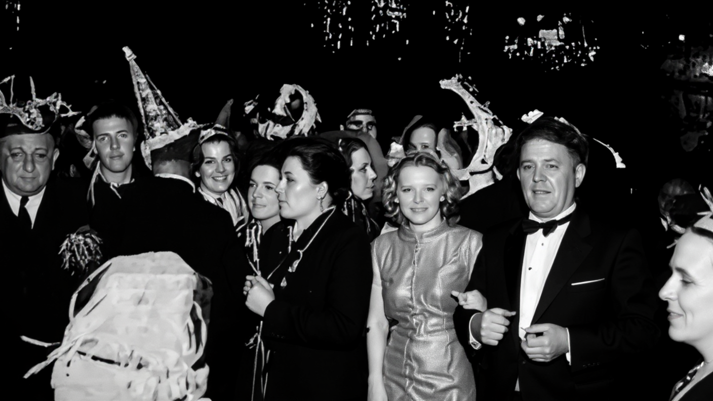 a group of people at a party