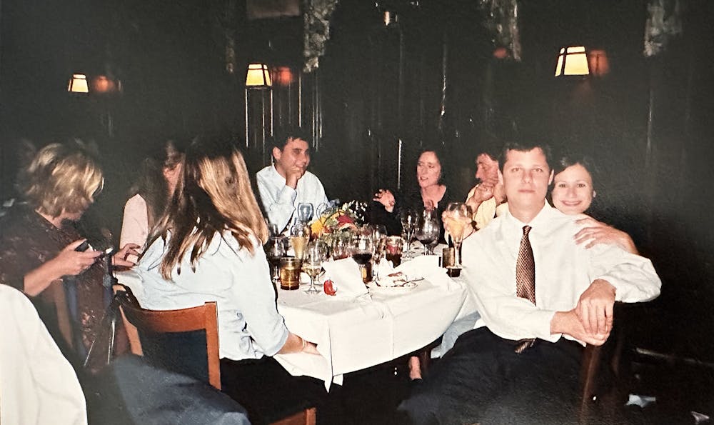 a group of people posing for the camera