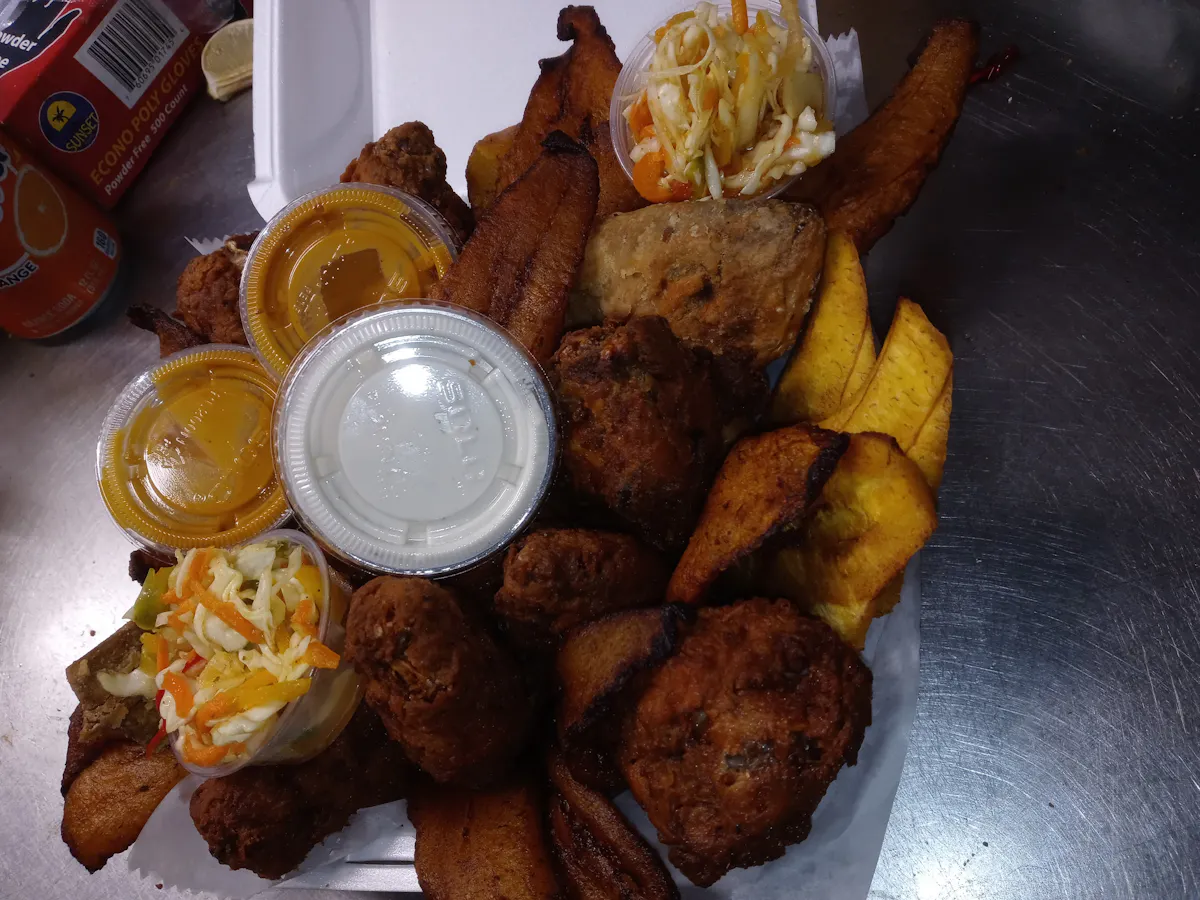 a plate of food on a table