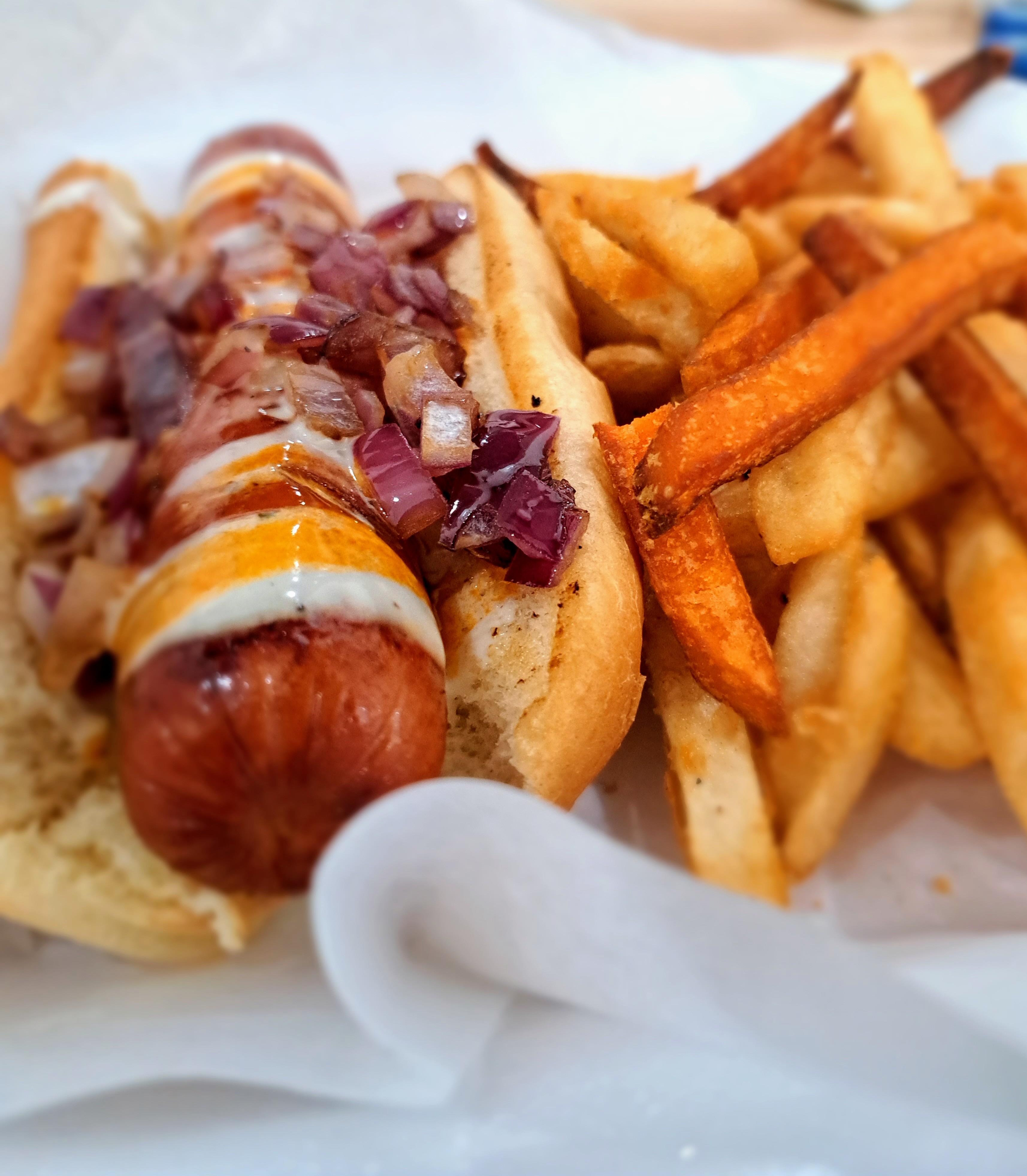 ANGUS HOT DOGS AND FRIES